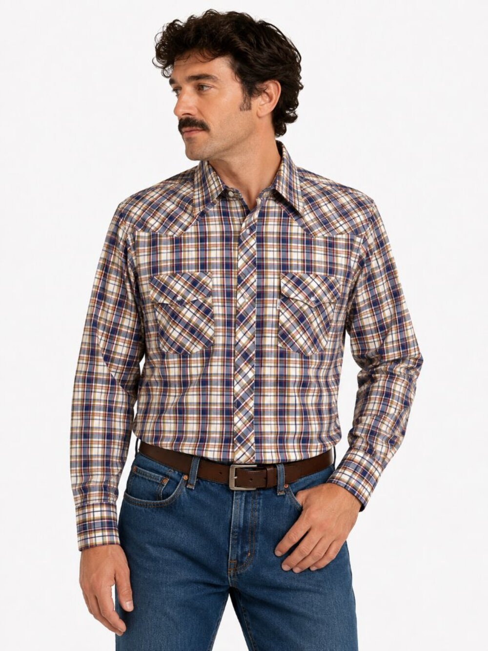 Vintage 1980 Levi’s Western Plaid Snap Shirt Made in Canada